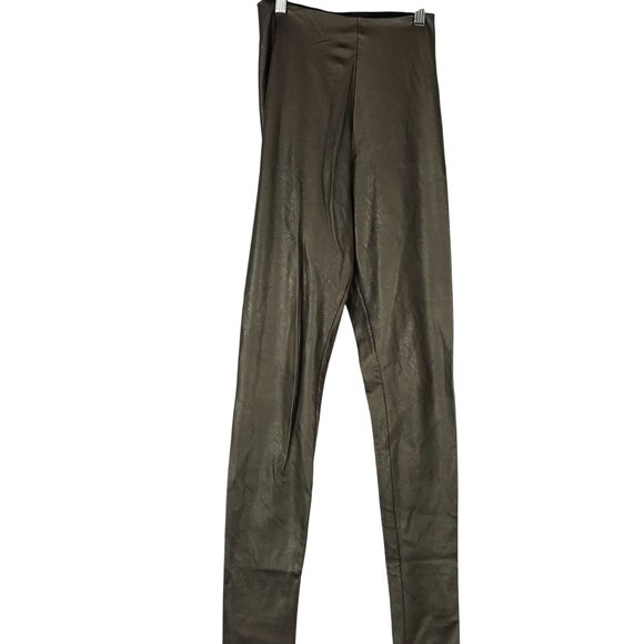 COMMANDO - WOMEN'S SMALL - GOLD BROWN METALLIC FAUX LEATHER PULL-ON PANTS - Picture 1 of 3